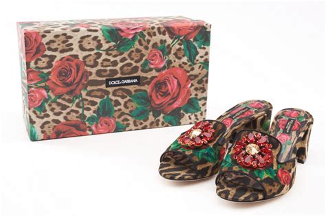 dolce gabbana slides in color changing leopard fabric|dolce and gabbana slides.